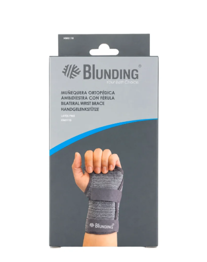 MUÑEQUERA CON FÉRULA BLUNDING HM-118 AMBIDIESTRA