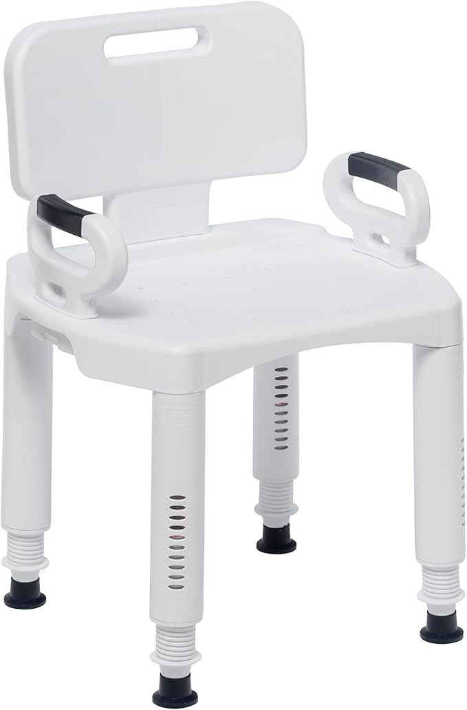 SILLA DE BAÑO CON RESPALDAR Y BRAZOS PREMIUM DRIVE