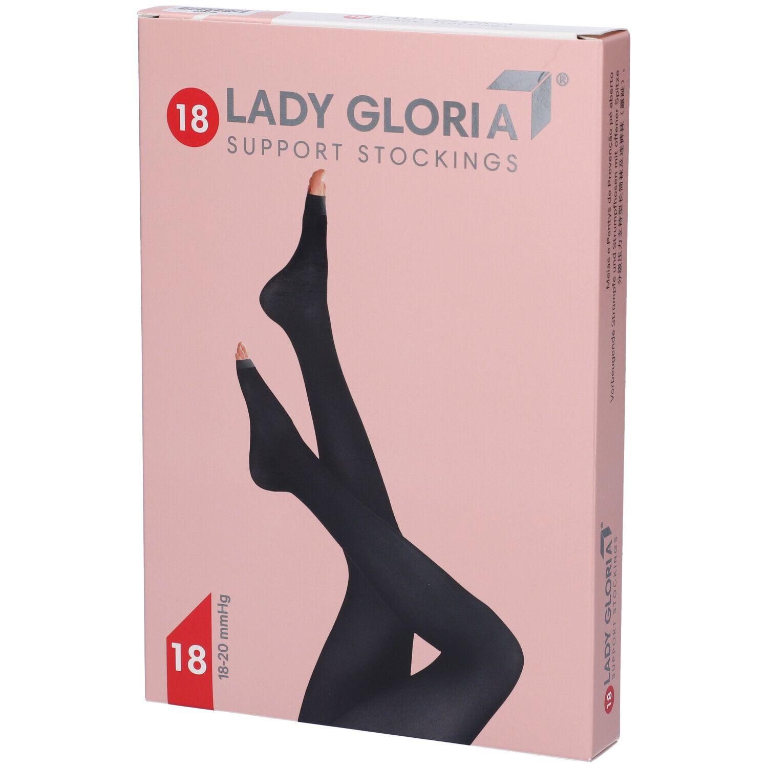 MEDIA DE COMPRESIÓN LADY GLORIA 18–20 MMHG HASTA LA RODILLA (DEDOS DESCUBIERTOS)