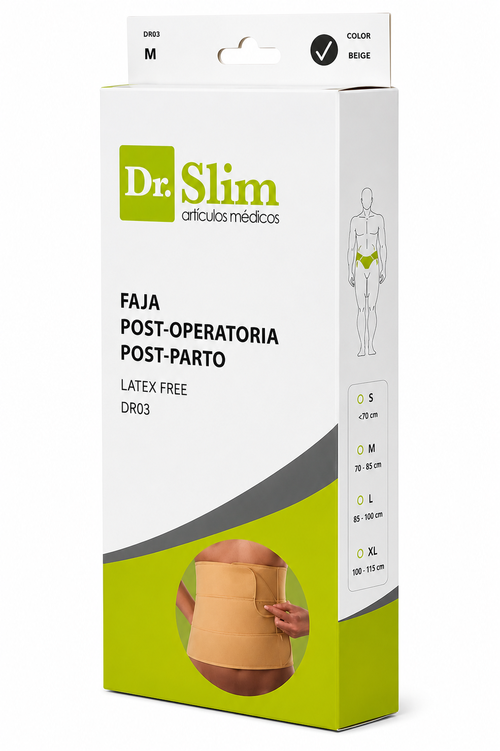 FAJA POSTOPERATORIA Y POSTPARTO DR. SLIM DR03 (3 BANDAS) 2