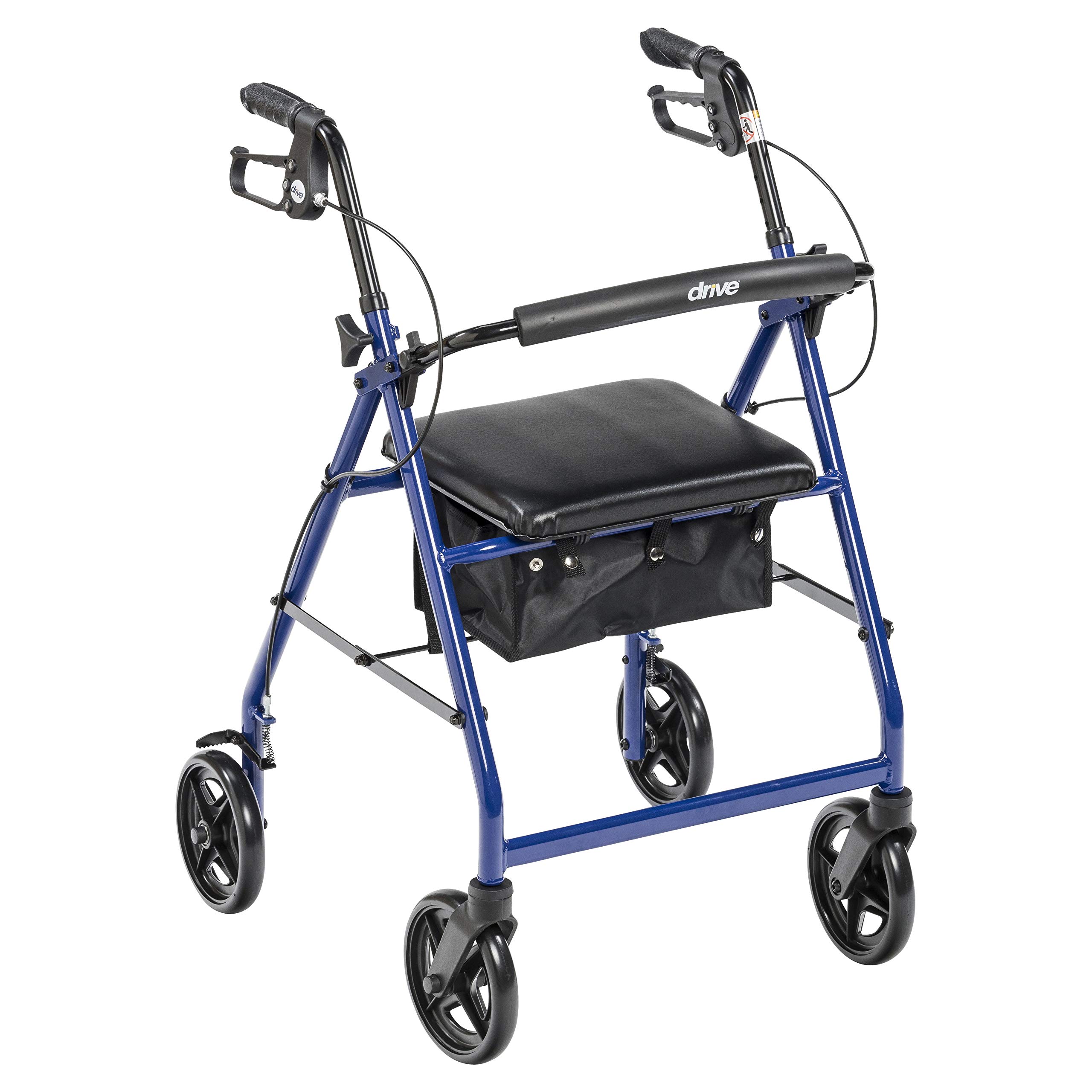 ANDADERA CUATRO RUEDAS CON ASIENTO DRIVE AZUL R728BL