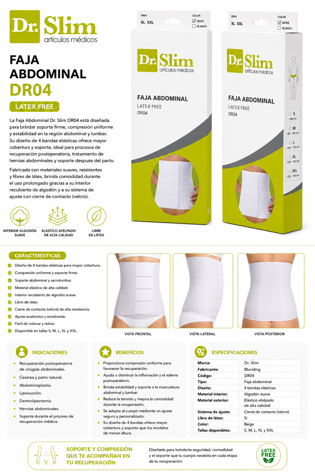 FAJA ABDOMINAL DR. SLIM DR04 (4 BANDAS) 4