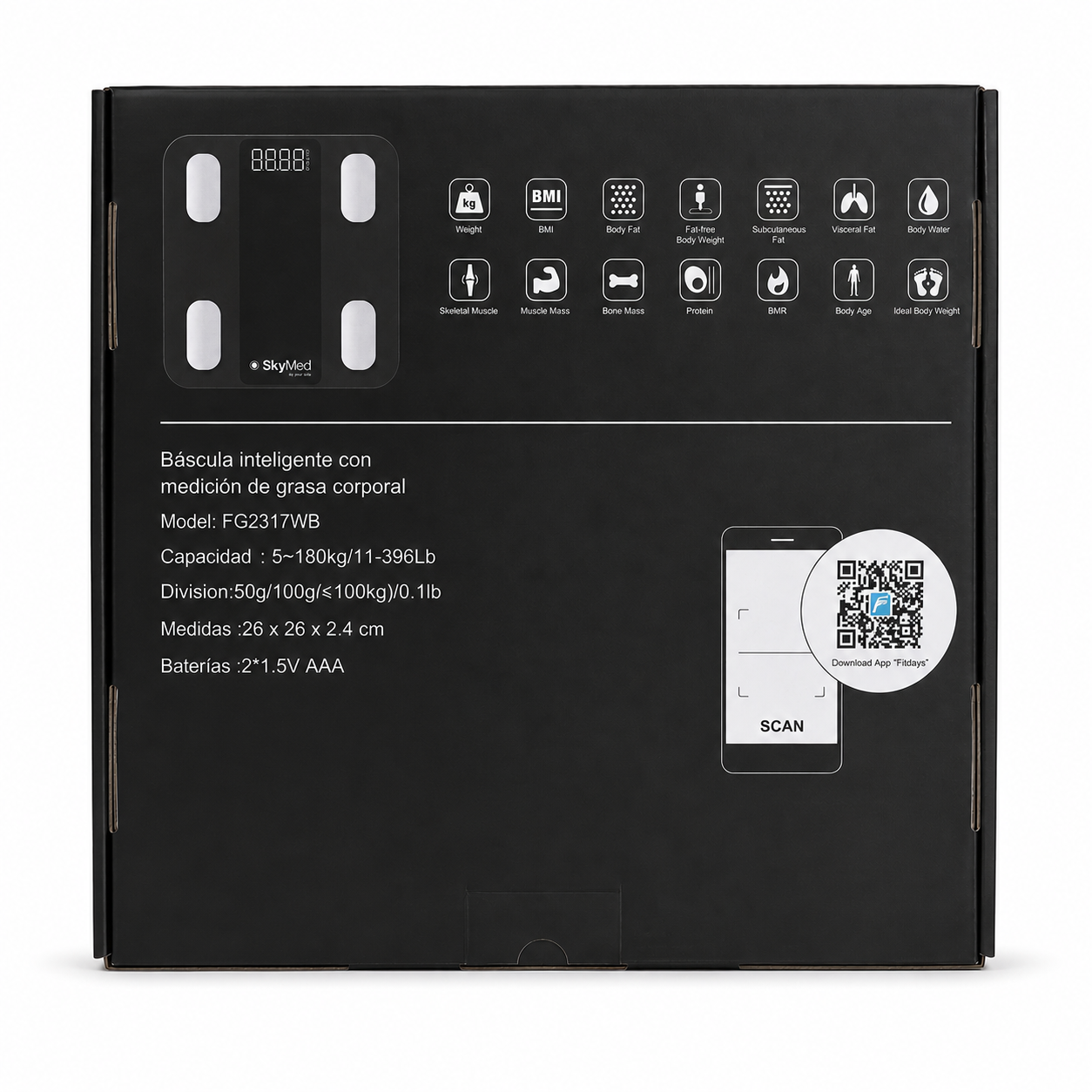 BÁSCULA INTELIGENTE SKYMED FG2317WB 2